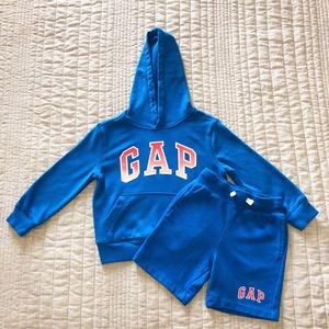 GAP Hoodie and Short Jogger - Blue - Size XS